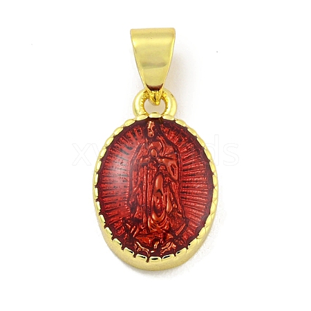 Rack Plating Brass Enamel Pendants KK-B091-15H-1