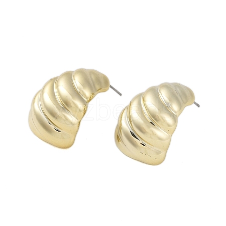 Teardrop CCB Plastic Stud Earrings for Women EJEW-Q382-02G-1