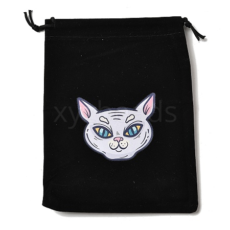 Rectangle Printed Velvet Cloth Packing Pouches ABAG-U006-03H-1
