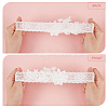 AHANDMAKER 4 Style 4 pcs Polyester Lace Elastic Bridal Garters AJEW-GA0004-01-3