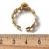 Round Natural Mixed Stone Finger Rings RJEW-C119-04G-5