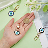 DICOSMETIC 3Pcs 3 Styles Evil Eye Alloy Enamel Pendant Decoration KEYC-DC0001-22-3