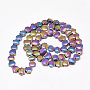 Electroplate Non-magnetic Synthetic Hematite Beads Strands X-G-T061-51E-2