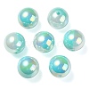 UV Plating Rainbow Iridescent Opaque Acrylic Beads OACR-C007-01B-2