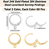 SOFPLATE 2 Colors 304 Stainless Steel Leverback Earring Findings STAS-SP0001-09A-2