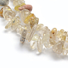 Natural Gold Rutilated Quartz Beads Strands G-P332-31-2