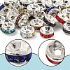 60Pcs 15 Colors Brass Rhinestone Spacer Beads RB-YW0001-12-3