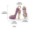 2Pcs Alloy Enamel Stilettos Pendants ENAM-YW0002-30C-4