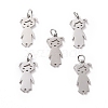 Non-Tarnish 201 Stainless Steel Pendants STAS-S105-LA415-1-2