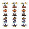 Beadthoven 21Pcs 7 Style Halloween Alloy Enamel Pendant ENAM-BT0001-16-17