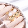 Rack Plating Brass Stud Earrings for Women EJEW-C125-22G-1