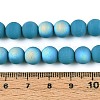 Frosted Opaque Glass Beads Strands GLAA-T032-P8mm-MBB13A-4