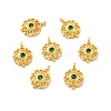 Rack Plating Brass Micro Pave Cubic Zirconia Pendants KK-G408-07MG-1