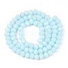 Opaque Solid Color Imitation Jade Glass Beads Strands EGLA-A044-P1mm-D06-2