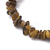 Natural Tiger Eye Chips Beaded Stretch Bracelets for Women BJEW-JB10046-05-3