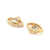 Brass Cubic Zirconia Charms KK-D300-11G-2