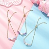Natural Gemstone Beads Link Bracelets BJEW-JB13087-1