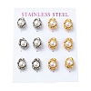 PVD Vacuum Plating 304 Stainless Steel Stud Earring EJEW-C099-01GP-1