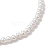 Rond Natural Shell Pearl Beaded Stretch Bracelets for Women BJEW-JB11038-4