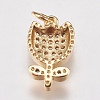 Brass Micro Pave Cubic Zirconia Charms ZIRC-E147-48-3