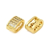 Brass Micro Pave Clear Cubic Zirconia Clasps KK-H202-11G-2