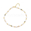 Brass & ABS Plastic Pearl Beaded Necklaces NJEW-Z059-08G-5