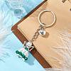 Glass Seed & Plastic Pearl & Alloy Keychain KEYC-MZ00025-02-2