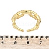 Brass Micro Pave Cubic Zirconia Open Cuff Ring for Women RJEW-F177-03GP-09-5