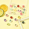 24Pcs 12 Colors Transparent Glass Apple Pendants DGLA-FS0001-15-8
