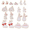 Alloy Enamel Bunny Pendants ENAM-CJ0001-36-1