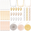 DIY Rectangle Pendant Necklaces Making Kits DIY-HS0001-81-1