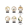 24Pcs 6 Style Alloy Enamel Pendants ENAM-SZ0001-41G-2