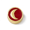 Real 18K Gold Plated Brass Enamel Beads KK-A170-01G-04-1