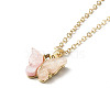 Butterfly Resin & Alloy Pendant Necklaces Set for Girl Women NJEW-JN03671-10