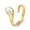 304 Stainless Steel Glass Cuff Open Rings RJEW-P177-02A-G-4