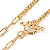 Brass Curb Chain & Paperclip Chain Necklaces for Women NJEW-U011-08G-2