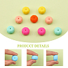 CHGCRAFT 18Pcs 9 Colors Halloween Theme Food Grade Eco-Friendly Silicone Beads SIL-CA0001-59-3