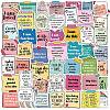 50Pcs Motivationa Word Paper Self-Adhesive Picture Stickers AJEW-S086-10-1