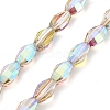 Electroplate Transparent Glass Beads Strands EGLA-M032-03A-HR01-1