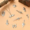 50Pcs 10 Styles Gothic Tibetan Style Alloy Pendants TIBEP-CJ0002-53-6