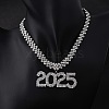 Brass Full Crystal Rhinestone 2025 Pendant Necklaces for Women NJEW-Q005-01P-5