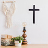 Wooden Cross Wall Decoration WOOD-WH0124-91-6