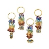 Chakra Natural Gemstone Chip Bead Keychain KEYC-JKC00415-01-1