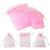 30Pcs 4 Styles Rectangle Organza Bags Jewellery Storage Pouches Wedding Favour Party Mesh Drawstring Gift OP-FS0001-01B-1