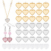 Unicraftale DIY Blank Heart Pendant Making Kit DIY-UN0005-12-1