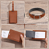 5Pcs 5 Colors Rectangle PU Leather Luggage Tag AJEW-ME0002-85-3