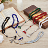 6Pcs 6 Colors Prayer Rosary Bracelets BJEW-PH0004-61-4