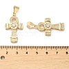 Brass Micro Pave Cubic Zirconia Pendants KK-K355-43G-3