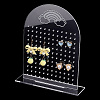 Arch Shaped Acrylic Earring Display Stands EDIS-WH0032-14-1