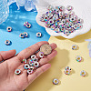 100Pcs Plastic Glass Rhinestone European Beads KY-TADJ0001-02-6